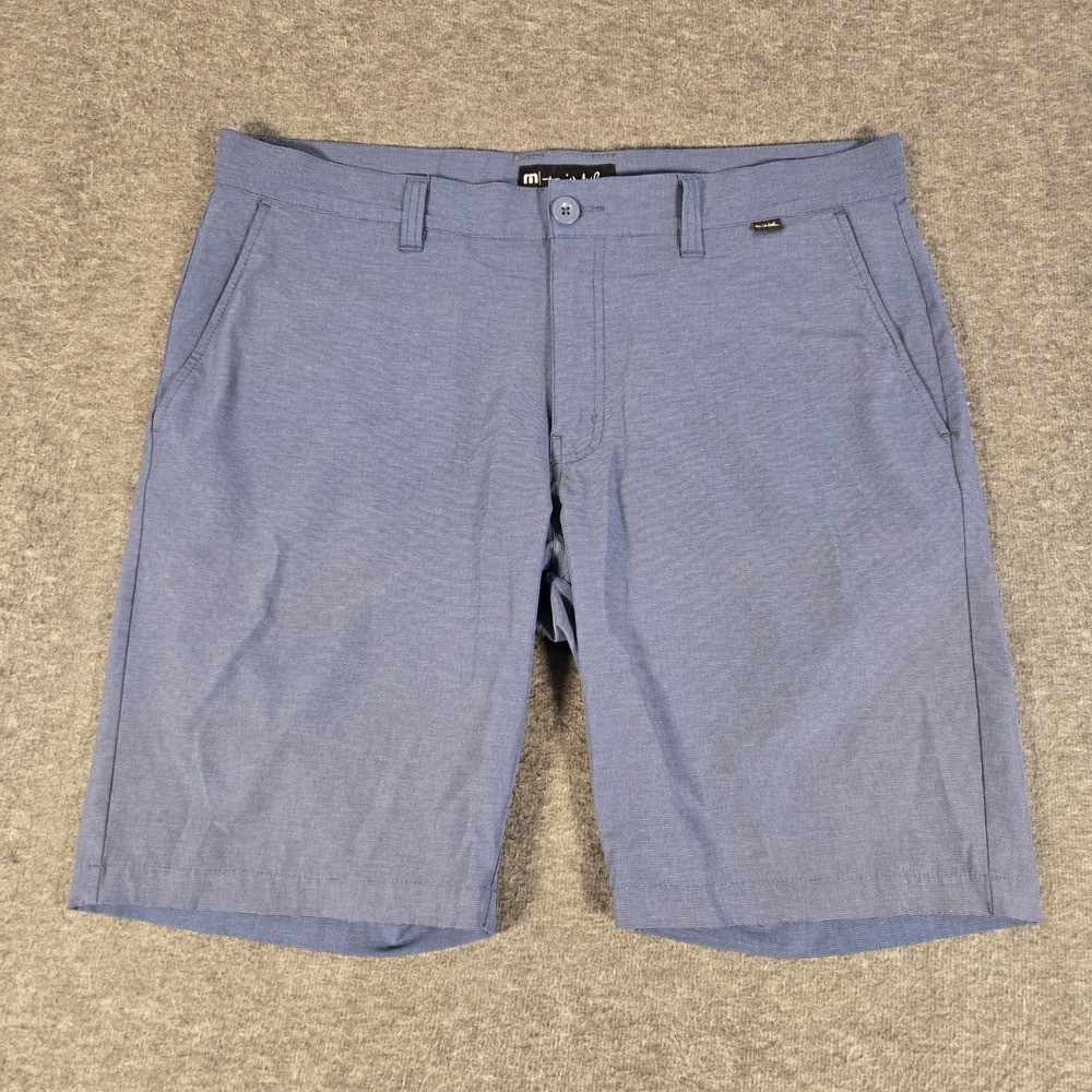 Travis Mathew Shorts Mens 36 Blue Beck Performance Golf Hybrid 1MM208